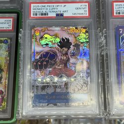 Manga Luffy OP 11 Japanese PSA 10