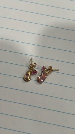 Girls real gold earring
