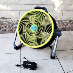 RYOBI 18V Hybrid WHISPER SERIES 14 in. Air Cannon Fan (Tool Only)