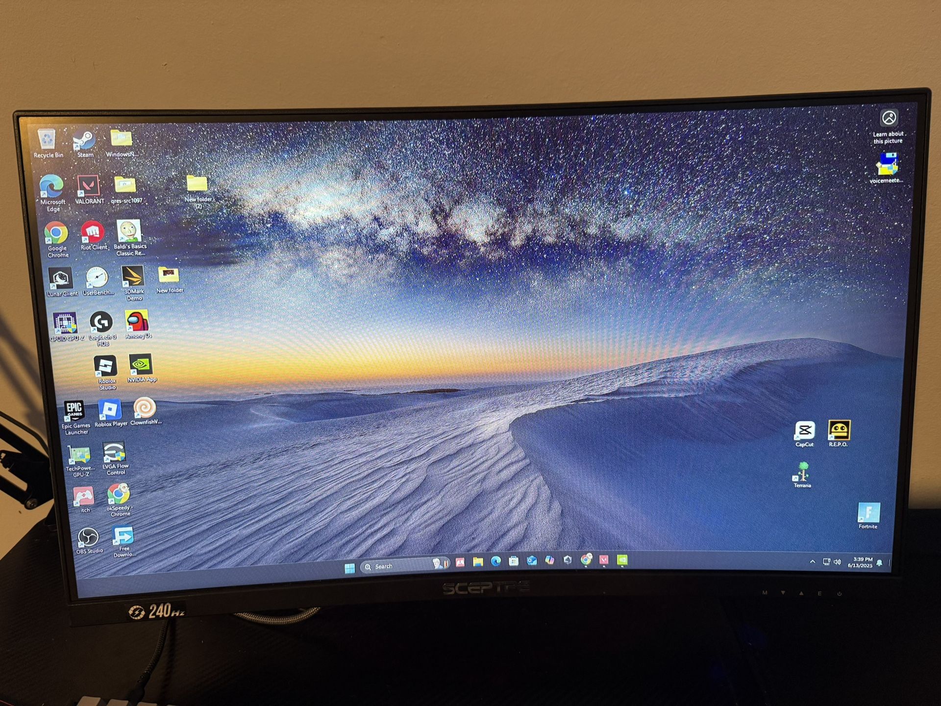 240 Hz Curved Gaming Monitor