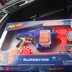 Nerf SurgeFire with 45 Darts NEW IN BOX ROTATING DRUM 90 Feet 