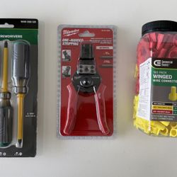 Milwaukee Wire Stripper Combo With Screwdriver And Wire Conectors