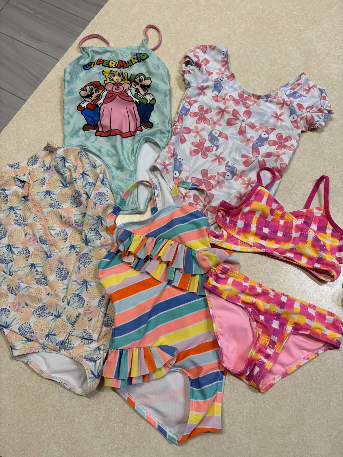 Little Girls Swimsuits (size 5)
