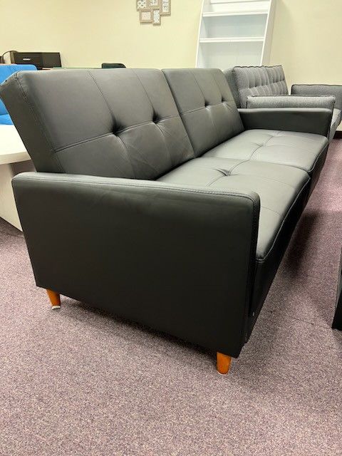 Black Leather Sofa