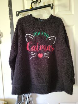Merry Catmas Sherpa Christmas Sweatshirt
