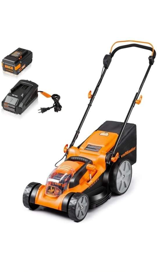 LawnMaster CLMF4016K Cordless 16 Inch Brushless Push Lawn Mower