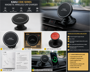 KAKU 10W Magnetic Wireless Car Charger – New