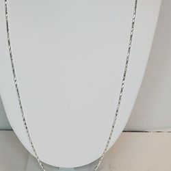 Italy 925 Sterling Silver Twisted Square Diamond Cut Snake Chain Unisex 24"