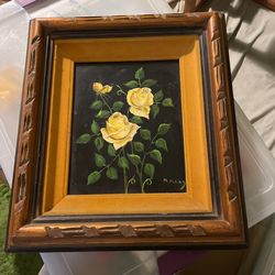 Yellow roses  Original work, Oil on Canvas, Unique piece