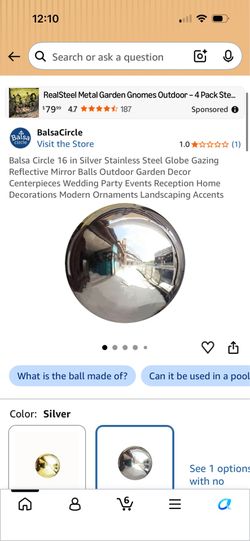 Silver mirror ball