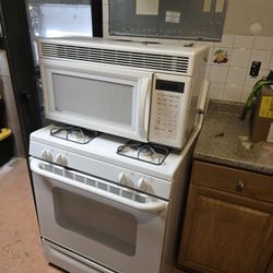 Microwave And Gas Stove