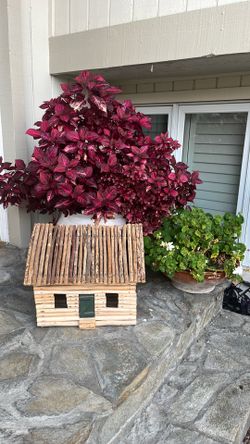 Cute handmade lawn cabin decor