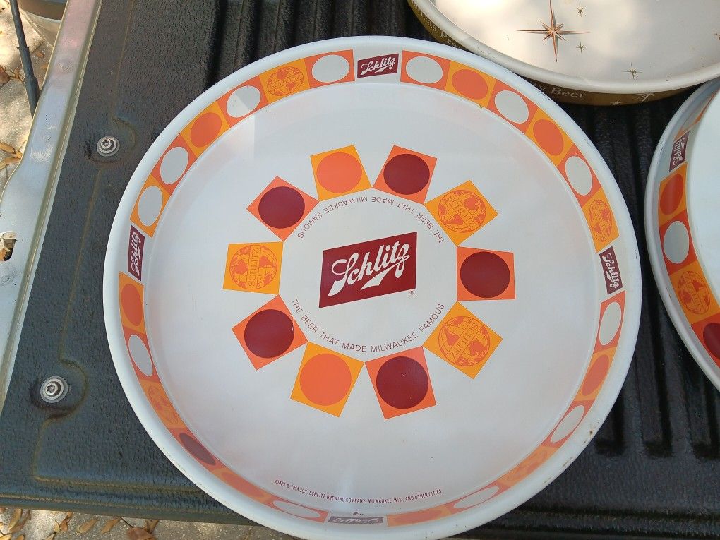 Vintage Collectible Beer Tray Schlitz Falstaff Brewery