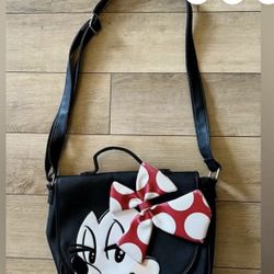 Crossbody purses Minnie mouses with a 3-D bow