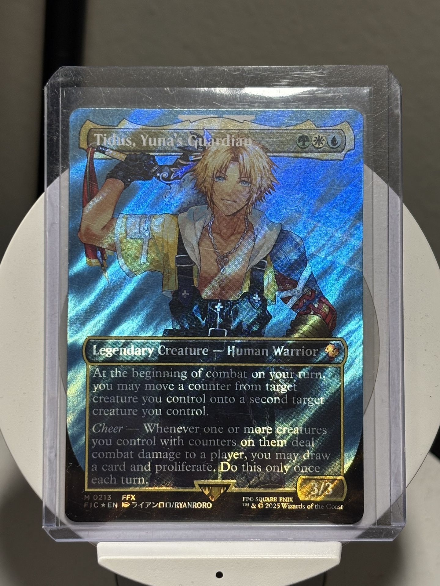 Tidus, Yuna's Guardian (Borderless) (Surge Foil) Commander: Final Fantasy Foil