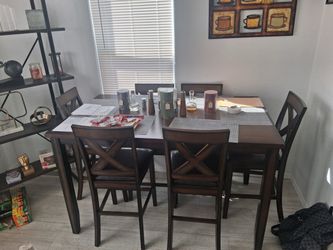 Counter Height Dining Table Set with 4 Chairs