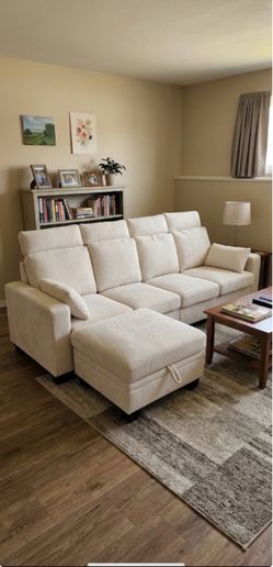 Corduroy Modular Section Corduroy Modular Sectional Couch with Ottoman Chaise