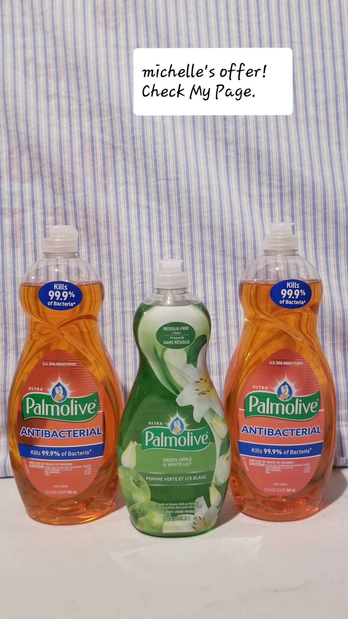 PENDINGPICKUP**Palmolive Dish soap Antibacterial/ Green Apple set