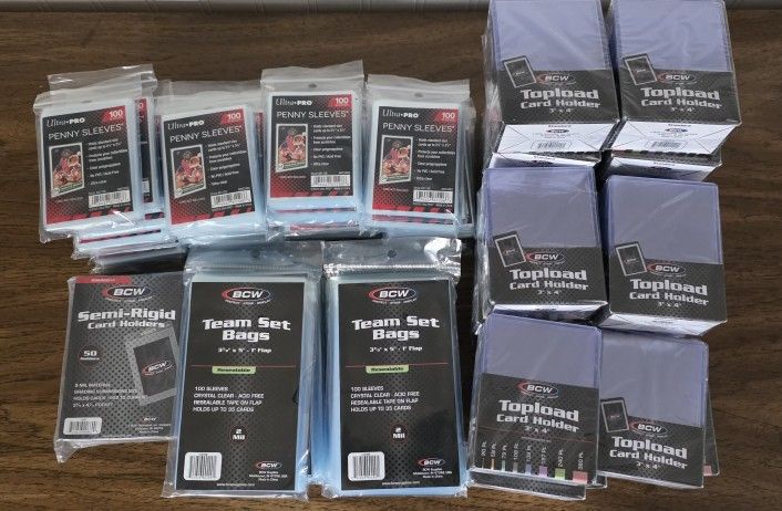 Card Supplies, Top Loader, Penny Sleeves, Team Bags