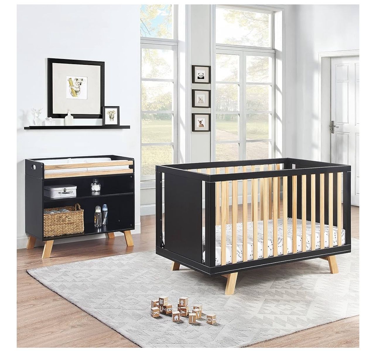 Baby Crib And Changing Table