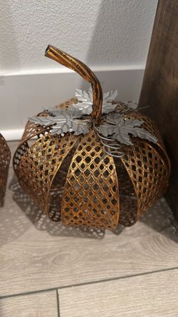 2 Pumpkins About 8” Across 