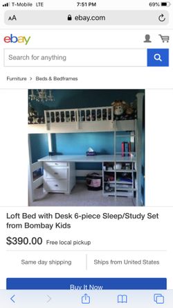 Very nice all real wood bunk bed/desk combo
