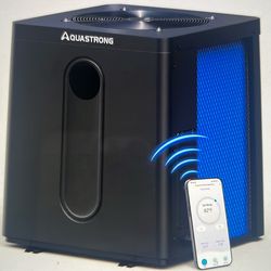New Aquastrong 24,000 BTU 115 V top discharge inverter swimming pool heat pump 7000 gallons 16 COP pool heater for above ground Wi-Fi capable timer he