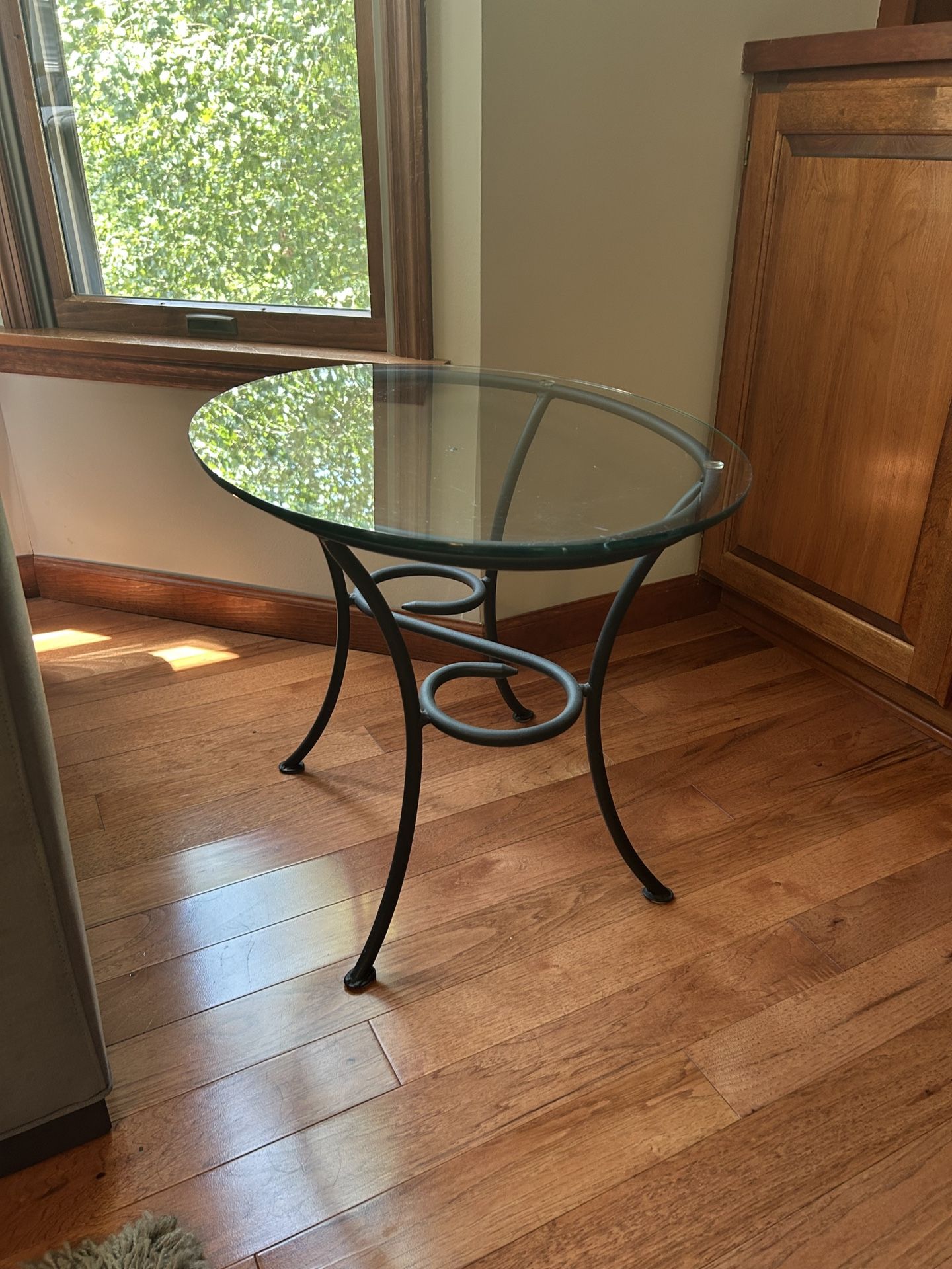 Solid Wrought Iron Family Room Table Set