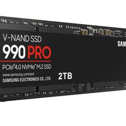 SAMSUNG 990 PRO SSD 2TB NVMe M.2 PCIe Gen4, M.2 2280 Internal Solid State Hard Drive, Seq. Read Speeds Up to 7,450 MB/s for High End Computing, Gaming