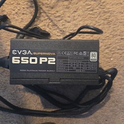 EVGA PowerSupply Supernova 650 P2 Playinum Power Supply Parts Only Possible Damage