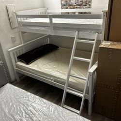 Twin Over Full Bunk Bed With Mattress