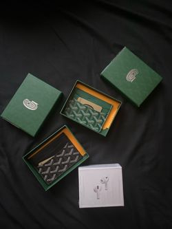 Goyard Wallets + AirPods Bundle