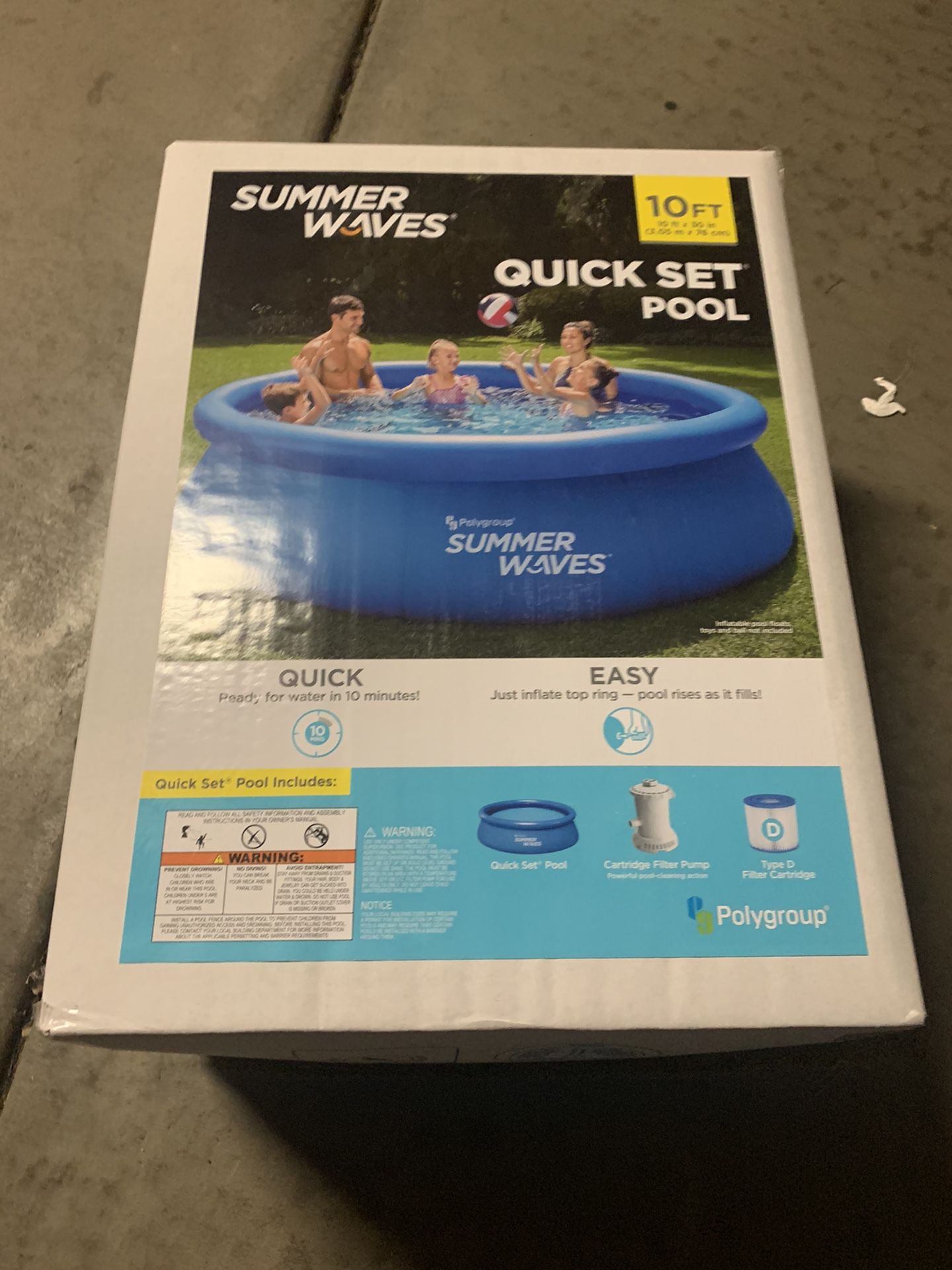 Summer Waves 10x30 Quick Set Pool W/ Pump! 