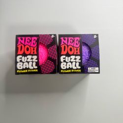 Schylling Needoh Flower Power Fuzz Ball - Purple and Pink