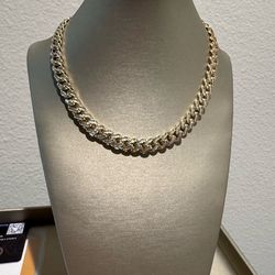 Baguette Cuban Diamond necklace