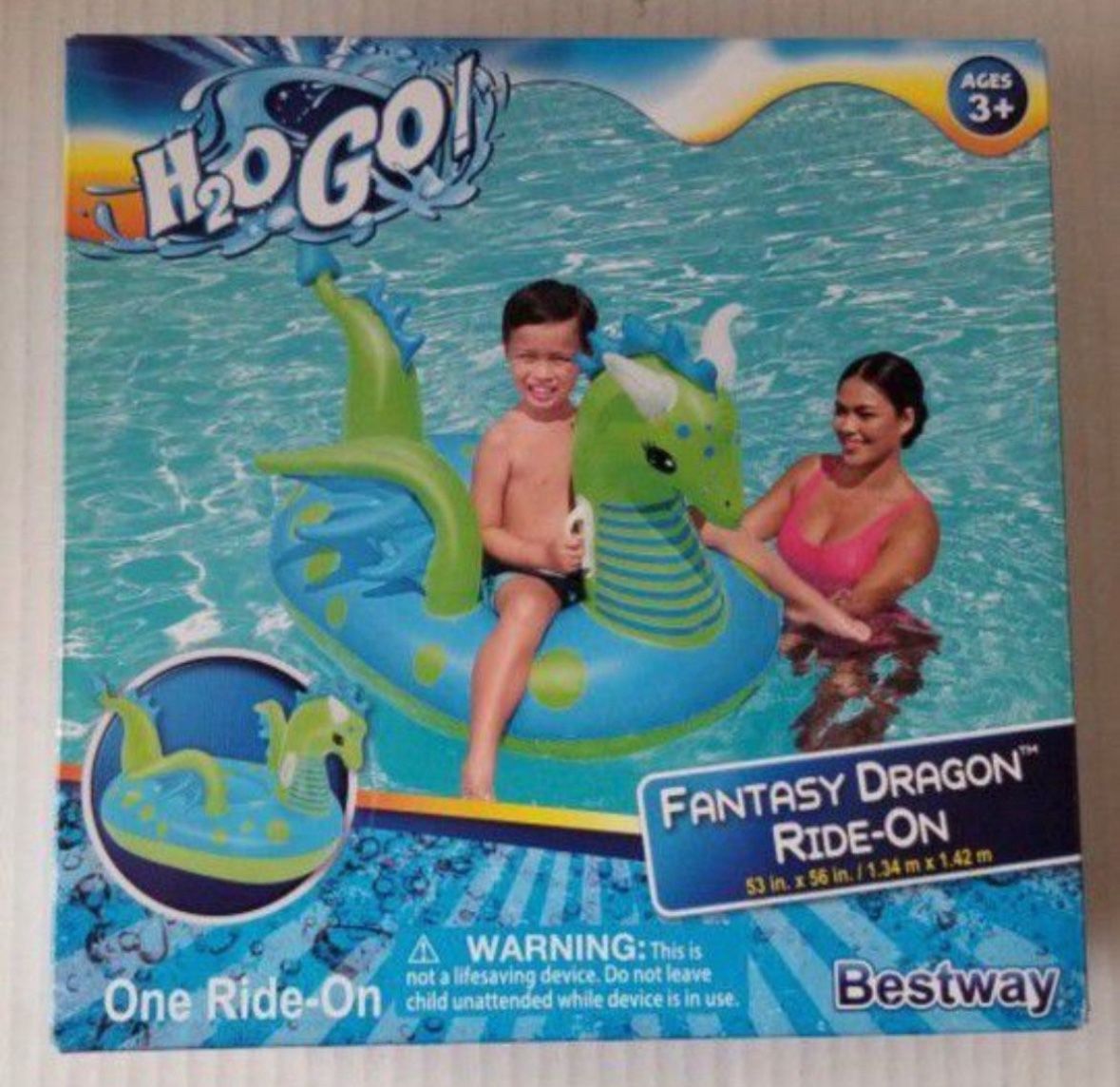 H20 Go Fantasy Dragon Ride-On Pool Floats NEW