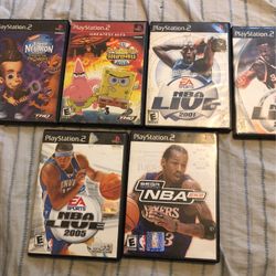 Ps2 Games (SpongeBob And Jimmy Neutron Game Sold) (NBA Hoopz Added)