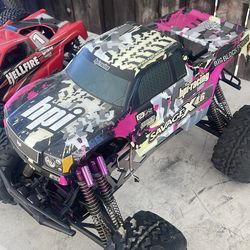 Hpi savage x 4.6k nitro reverse.