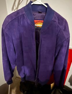 Vintage ‘80s Purple Suede Leather Jacket - Lawless by Ardney - Bomber - Small - $80