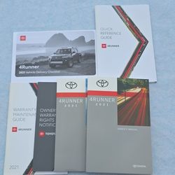 2021 Toyota 4Runner Owner Manual Compatible with OEM Owners Manual, Factory