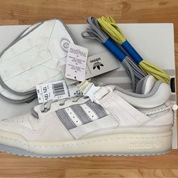 Authentic Adidas Bad Bunny Last Forum Buckle Low White Men's Size 12.5 M HQ2153