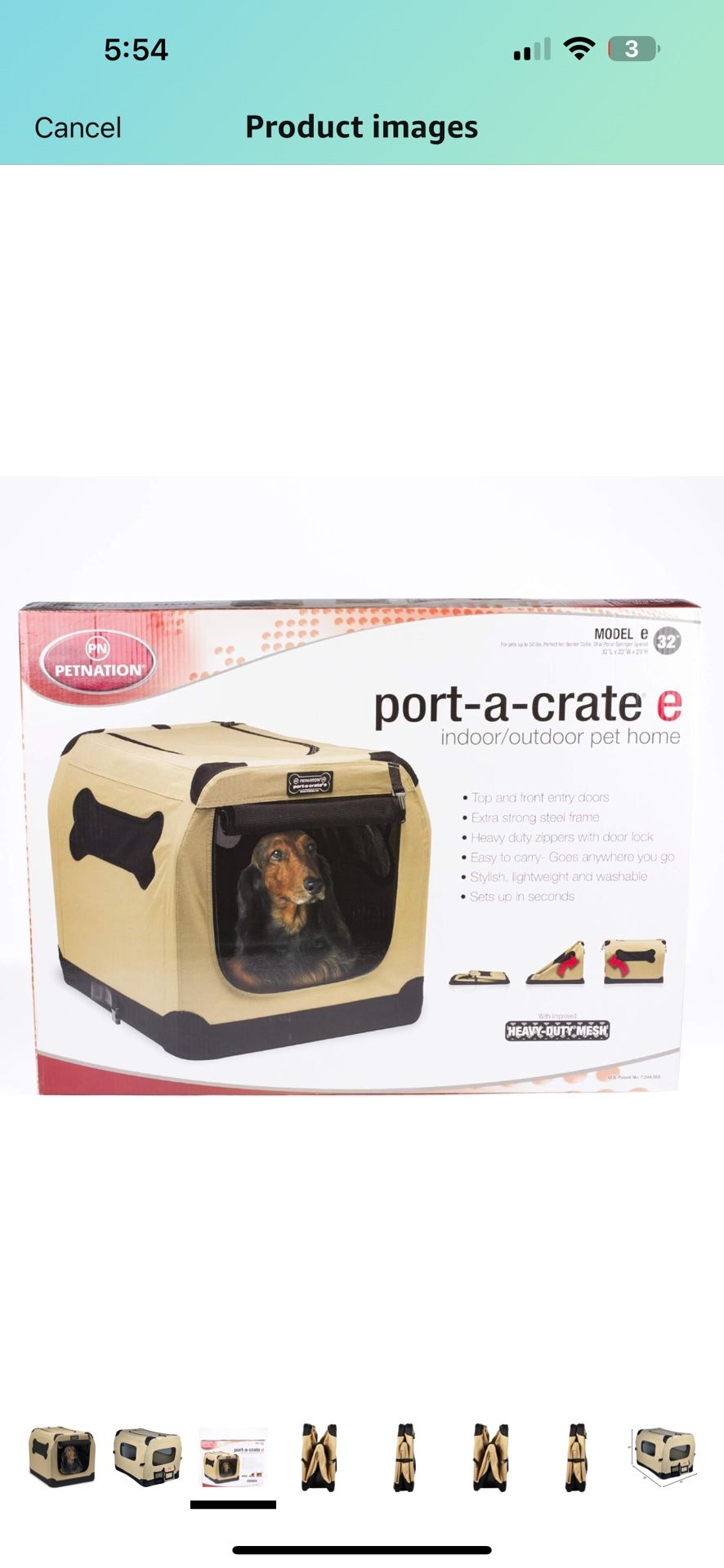 Pet-nation Travel/Folding Soft Dog Crate