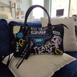 Hand Painted Luxury Leather Medium Bag