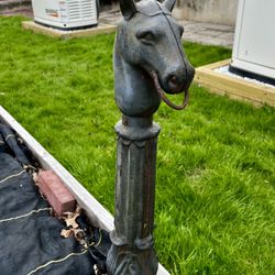 Vintage Cast Iron Horse Head hitching post  - 2 Available