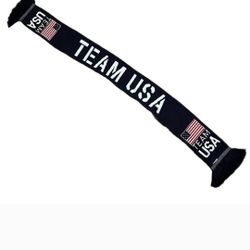 Team USA 🇺🇸 Winter Olympic Games Scarf Double Sided Knit Fringe
