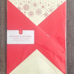 New 16-Pack Printable Christmas Holiday Stationery and Envelope Kit