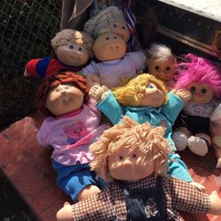 Vintage cabbage patch kids dolls and some classic trolls