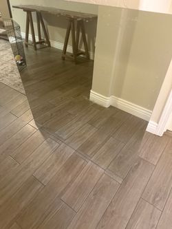 Large Frameless Rectangle Mirror