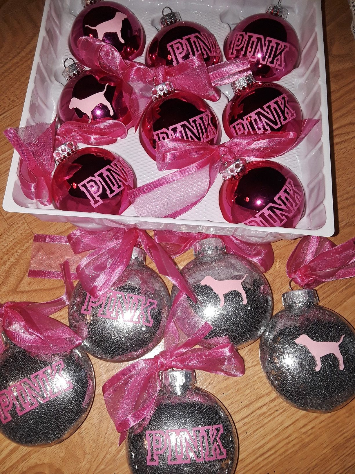 vs/pink custom made ornaments $40for all