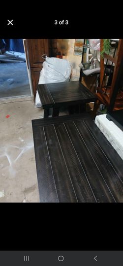 Black Rustic coctsil & end table
